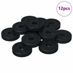 adecuado para arandelas planas 12 pcs Negro ∅15 x 3 mm
