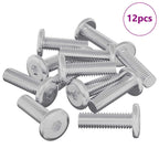 Tornillo 12 pcs Plateado 8 x 25 mm Acero