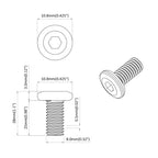 Tornillo 12 pcs Plateado 8 x 25 mm Acero