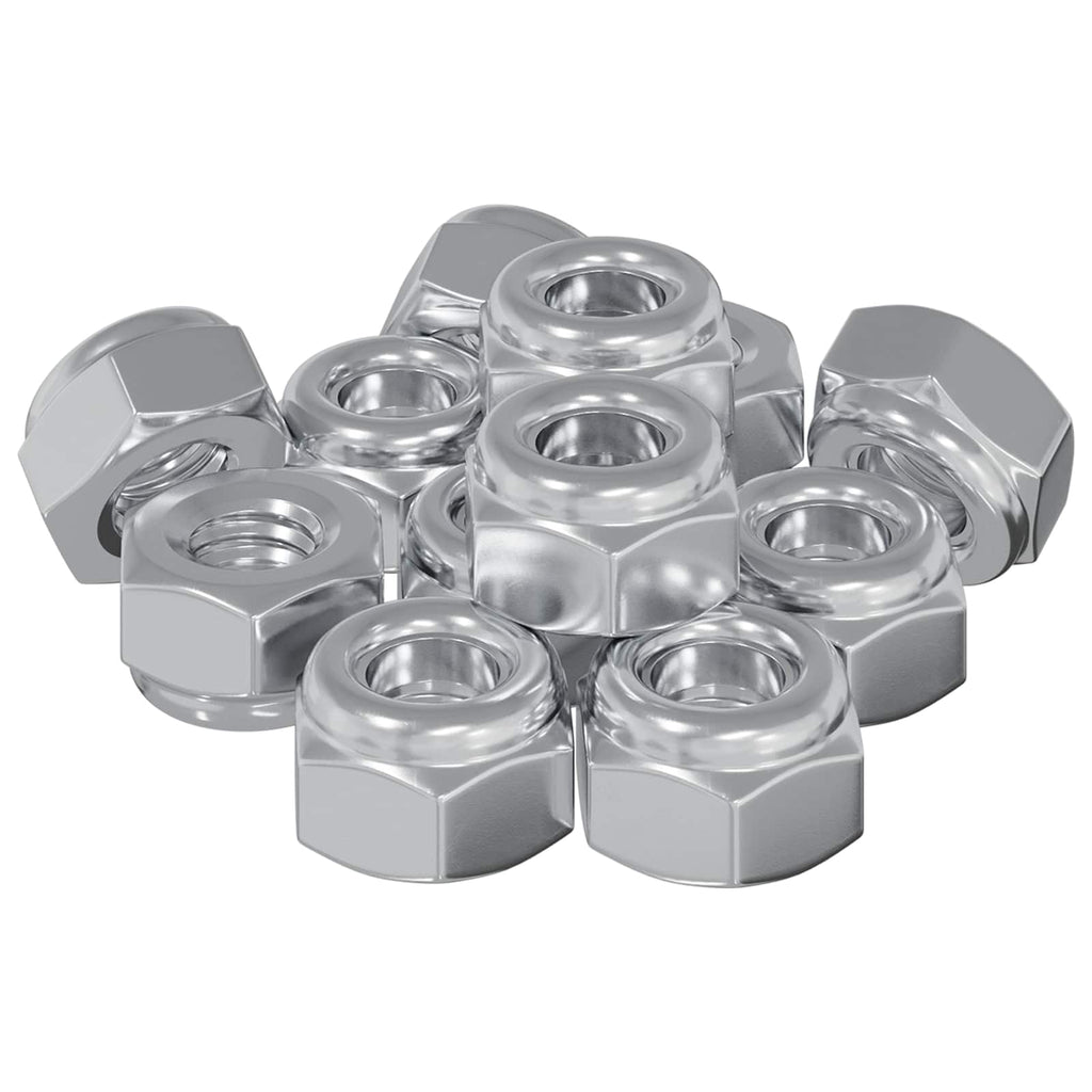 Tuerca 12 pcs Plateado M6 x 10 mm Hierro