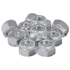 Tuerca 12 pcs Plateado M6 x 10 mm Hierro