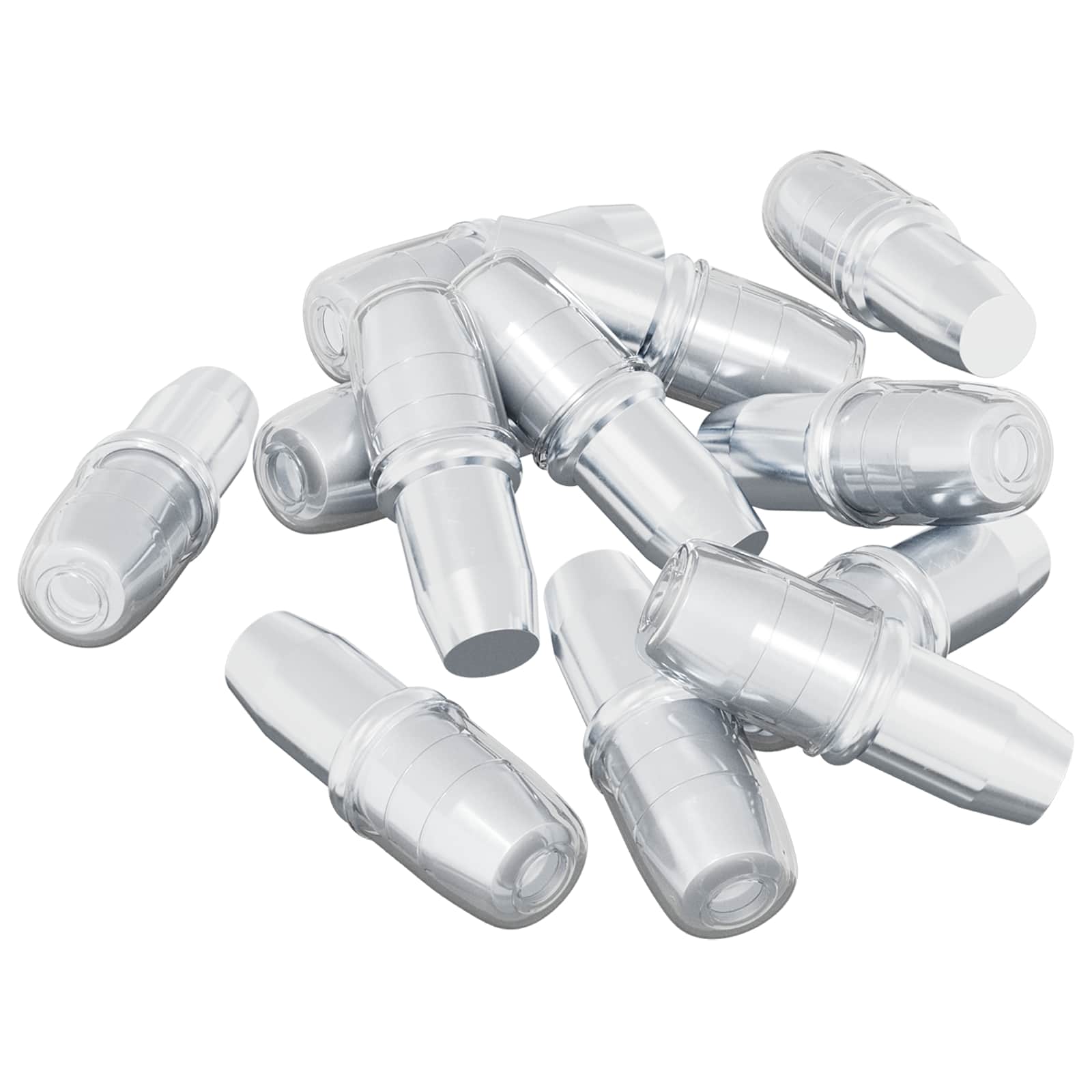 Soporte de estante 12 pcs Plateado 7 x 16 mm Hierro