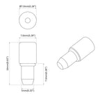 Soporte de estante 12 pcs Plateado 7 x 16 mm Hierro