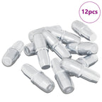 Soporte de estante 12 pcs Plateado 7 x 16 mm Hierro