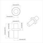 Soporte de estante 12 pcs Plateado 8,6 x 8,6 x 14,6 mm Acero
