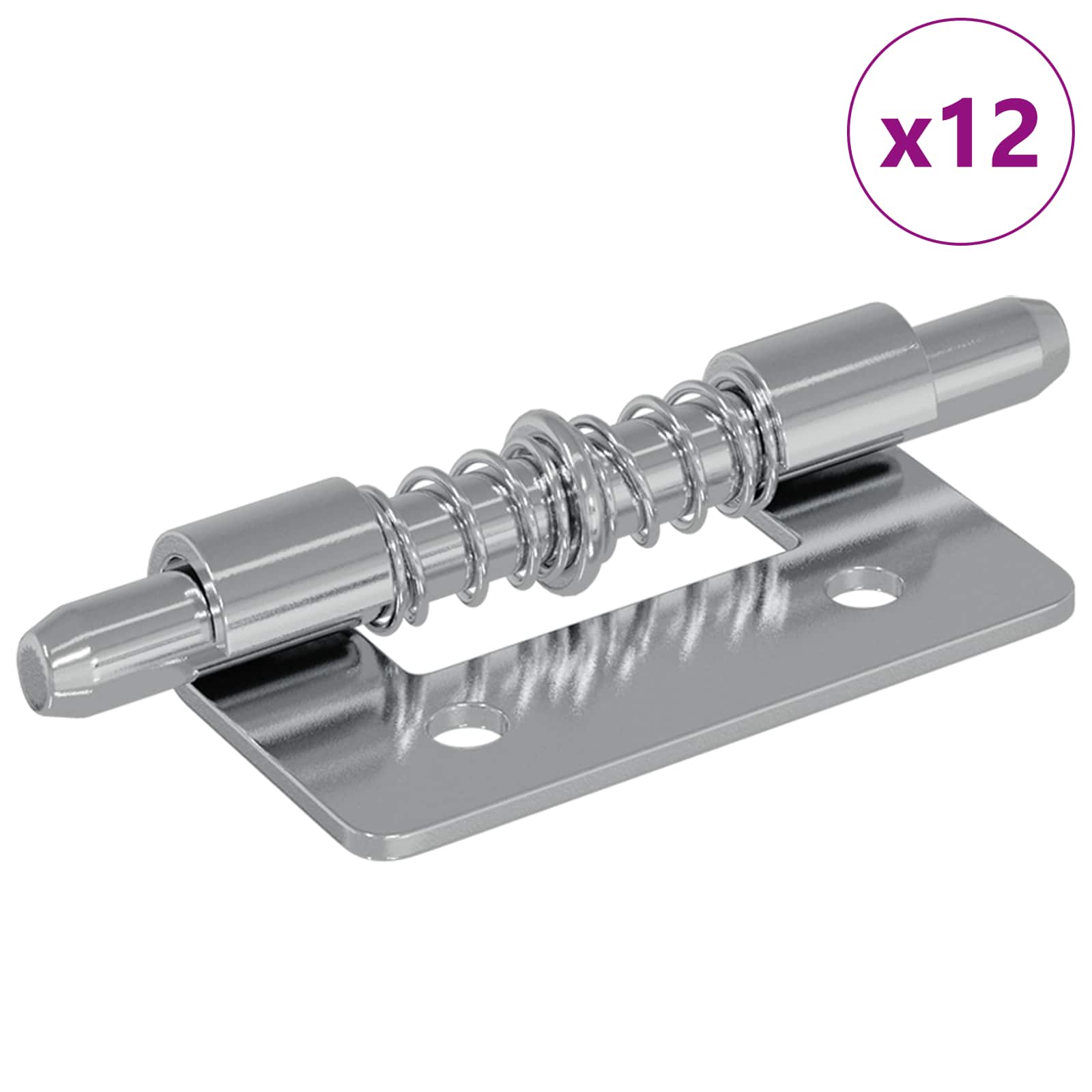 Pestillo 12 pcs Plateado 46 x 17 x 1,2 mm Acero