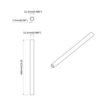 Tubo de PVC 12 pcs 12,2 x 1,8 x 500 mm PP, PE