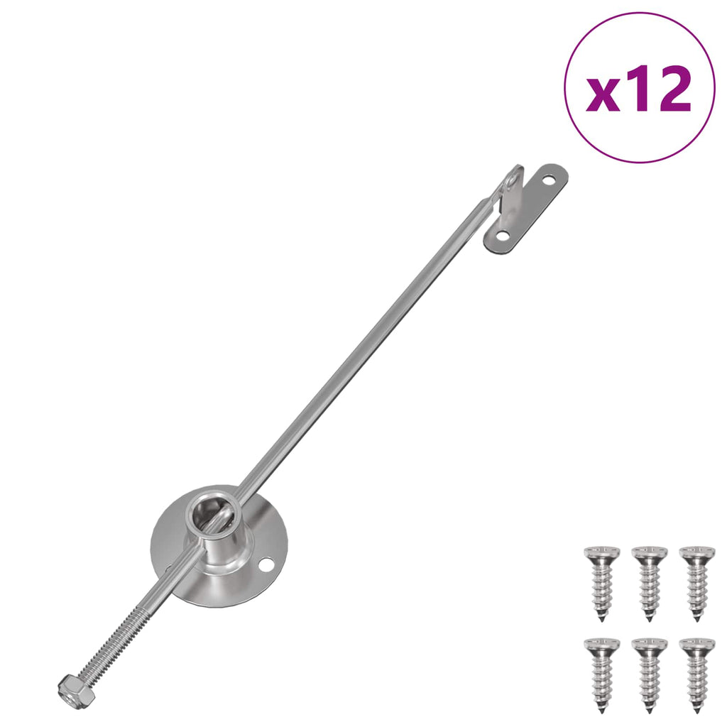 Bisagra de tirador 12 pcs Plateado 190 mm Metal