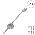 Bisagra de tirador 12 pcs Plateado 190 mm Metal