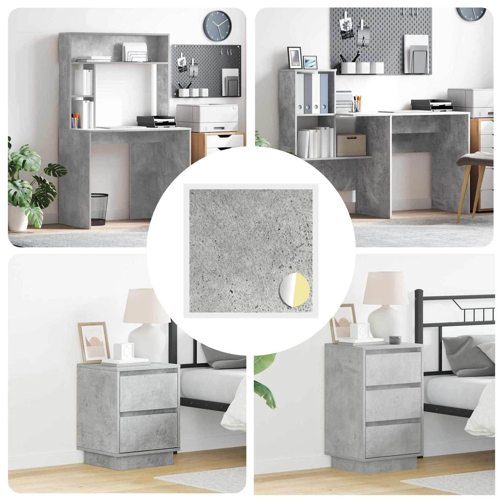 Cubierta de Tornillo Autoadhesiva 12 pcs Gris Concreto