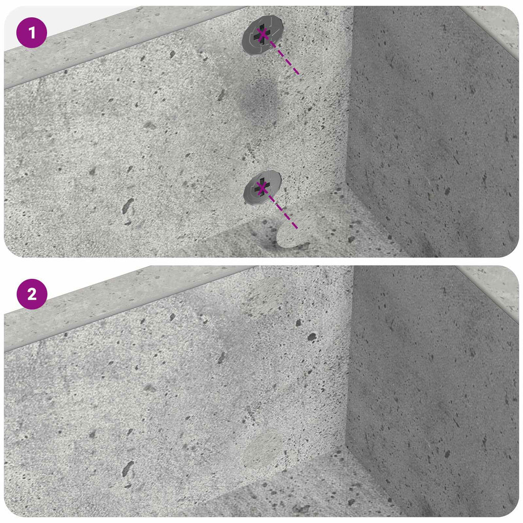 Cubierta de Tornillo Autoadhesiva 12 pcs Gris Concreto