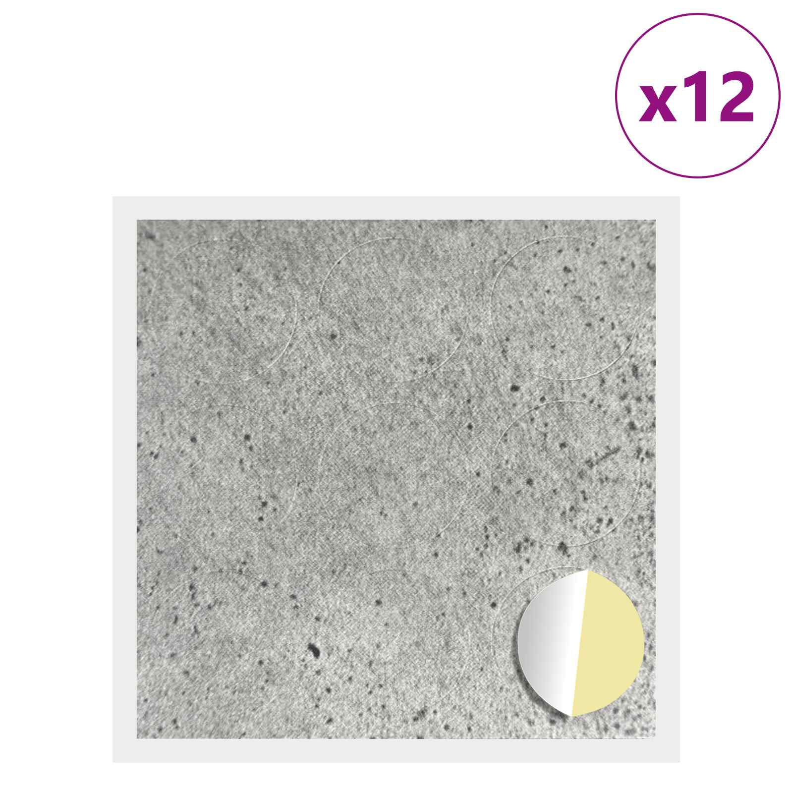 Cubierta de Tornillo Autoadhesiva 12 pcs Gris Concreto