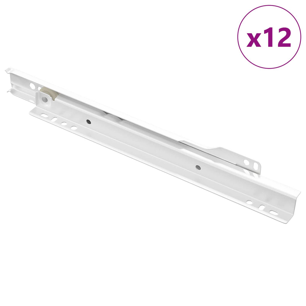 Deslizador de cajón 12 pcs 250 mm Acero