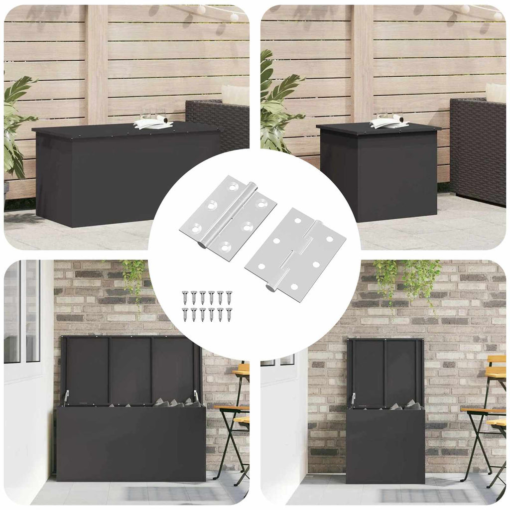 Bisagra 2 pcs Plateado 50 x 38 x 1,3 mm Acero