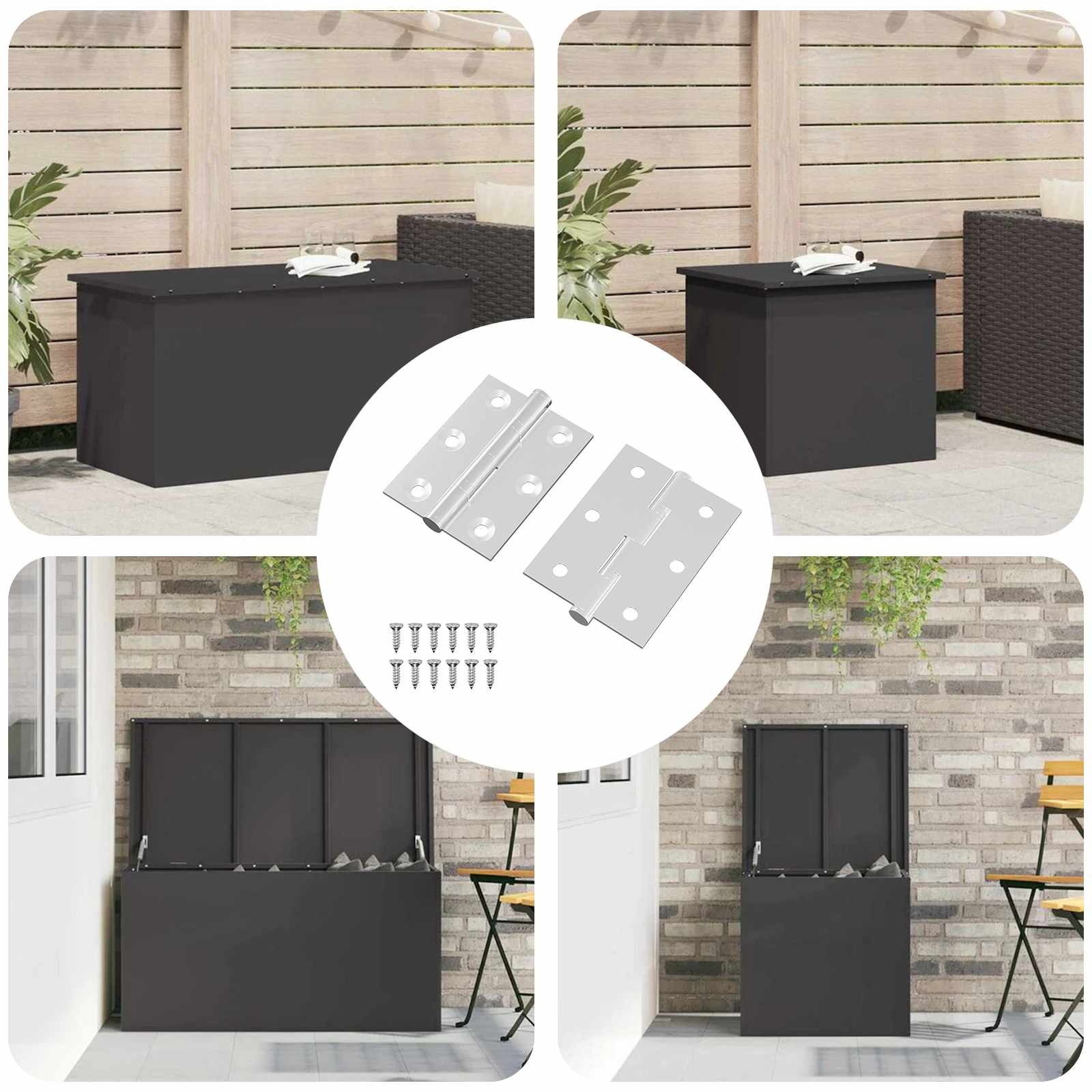 Bisagra 2 pcs Plateado 50 x 38 x 1,3 mm Acero