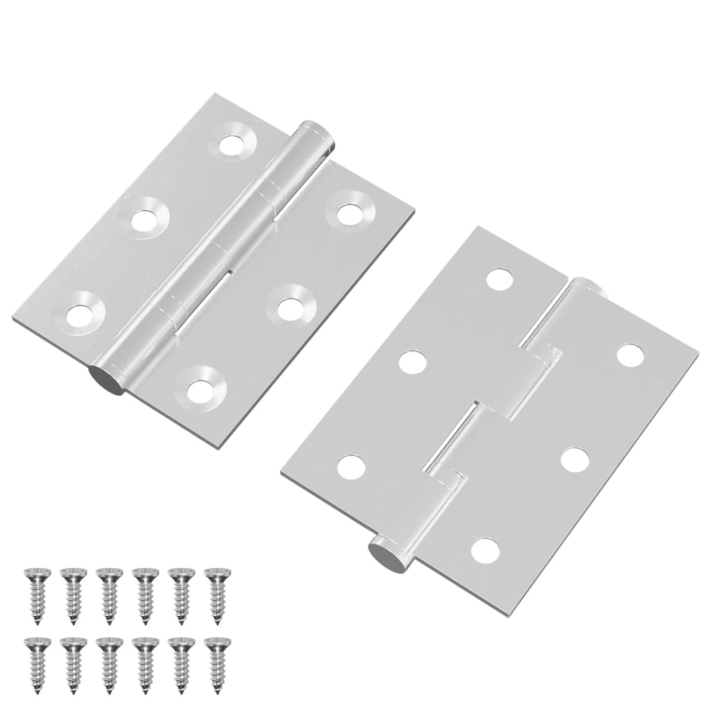 Bisagra 2 pcs Plateado 50 x 38 x 1,3 mm Acero