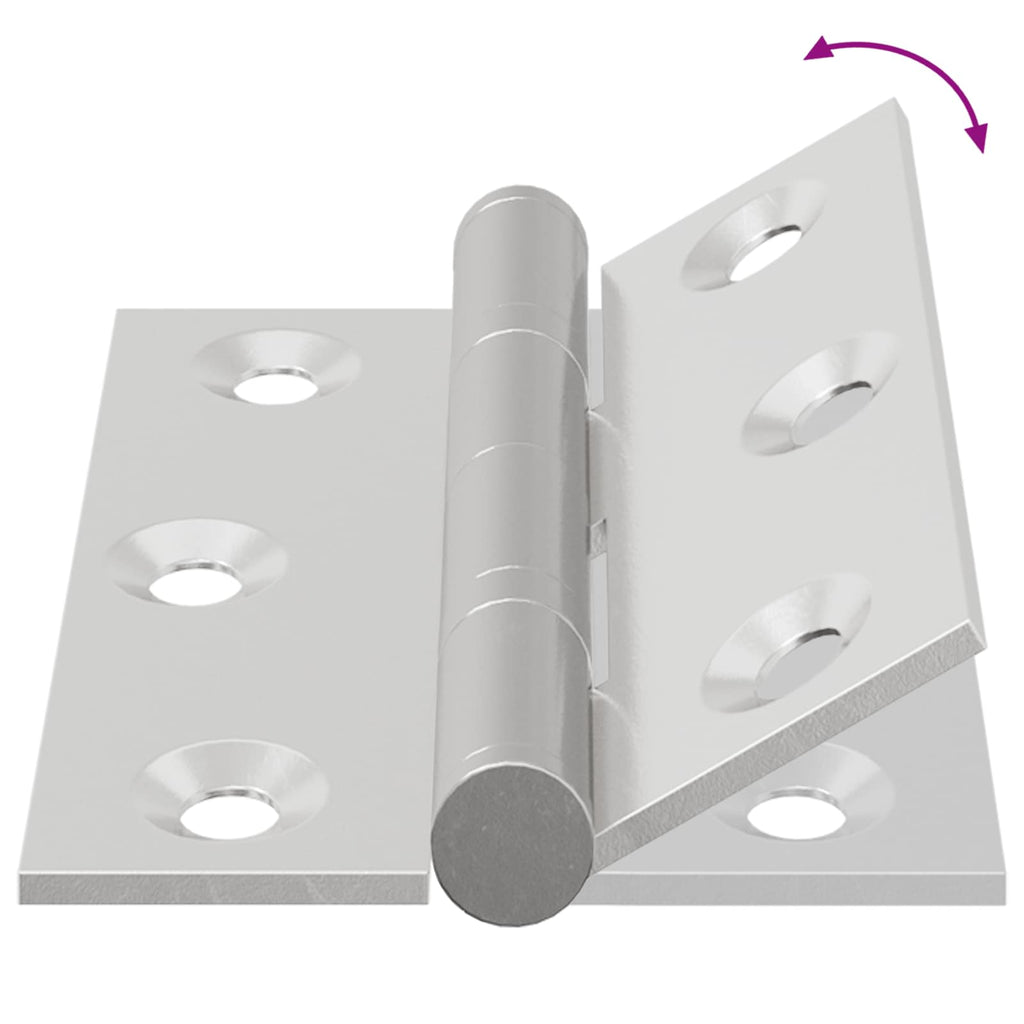 Bisagra 2 pcs Plateado 50 x 38 x 1,3 mm Acero