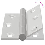 Bisagra 2 pcs Plateado 50 x 38 x 1,3 mm Acero