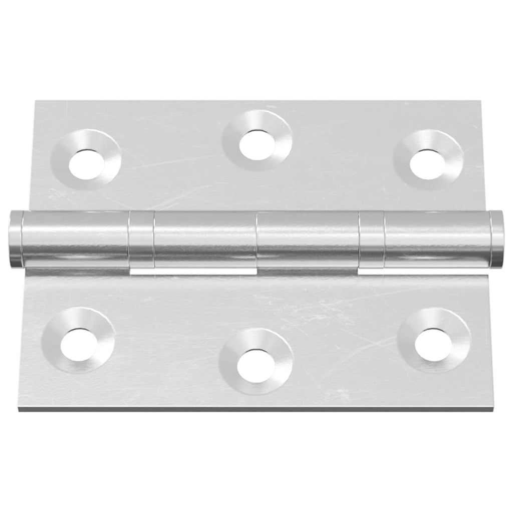 Bisagra 2 pcs Plateado 50 x 38 x 1,3 mm Acero