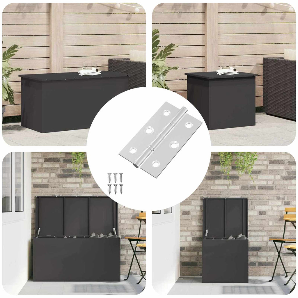 Bisagra Liso 12 pcs Plateado 58 x 35 x 1 mm Acero
