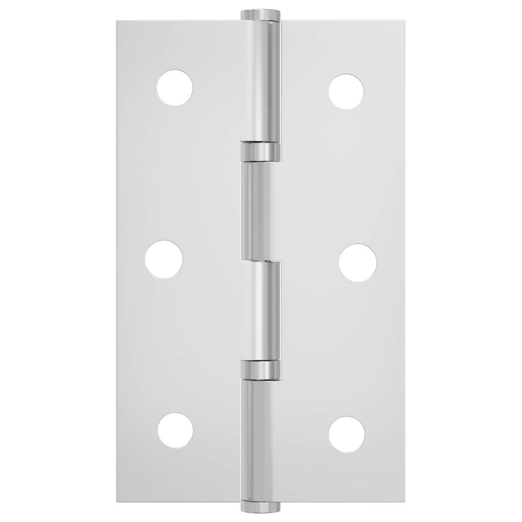 Bisagra Liso 12 pcs Plateado 58 x 35 x 1 mm Acero