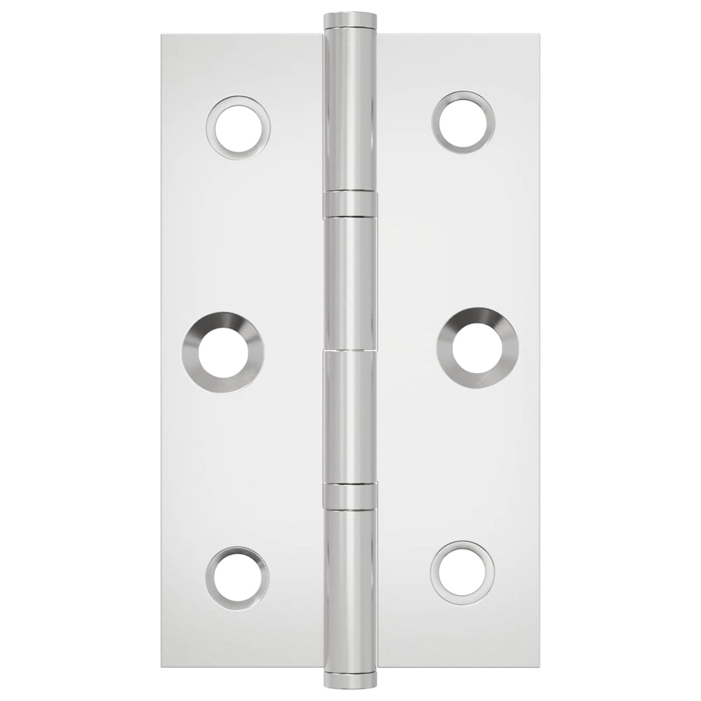 Bisagra Liso 12 pcs Plateado 58 x 35 x 1 mm Acero
