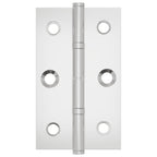 Bisagra Liso 12 pcs Plateado 58 x 35 x 1 mm Acero