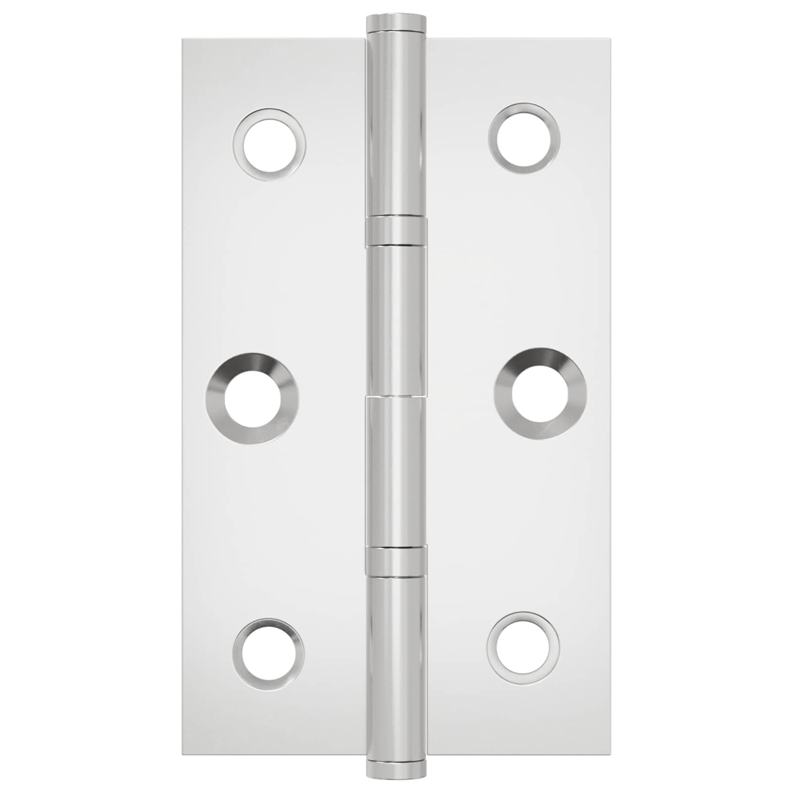 Bisagra Liso 12 pcs Plateado 58 x 35 x 1 mm Acero