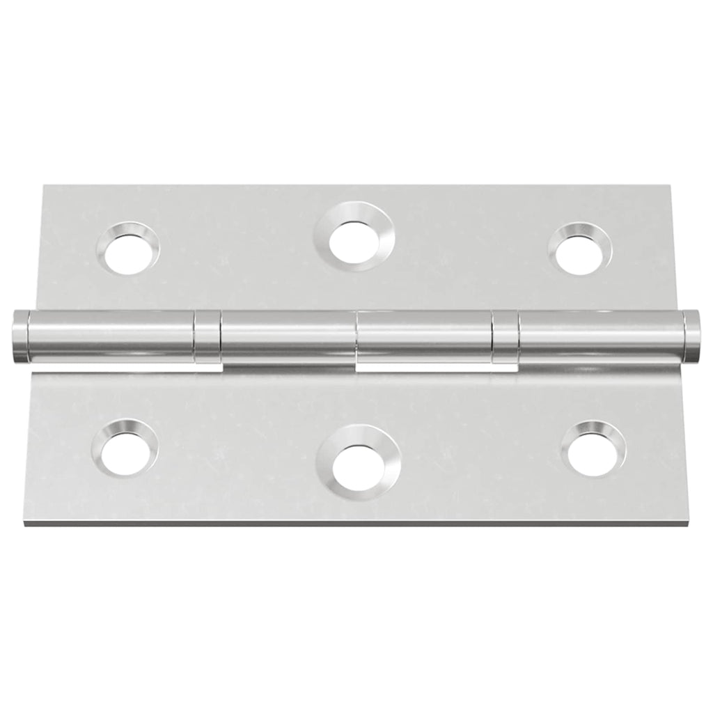 Bisagra Liso 12 pcs Plateado 58 x 35 x 1 mm Acero