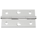 Bisagra Liso 12 pcs Plateado 58 x 35 x 1 mm Acero