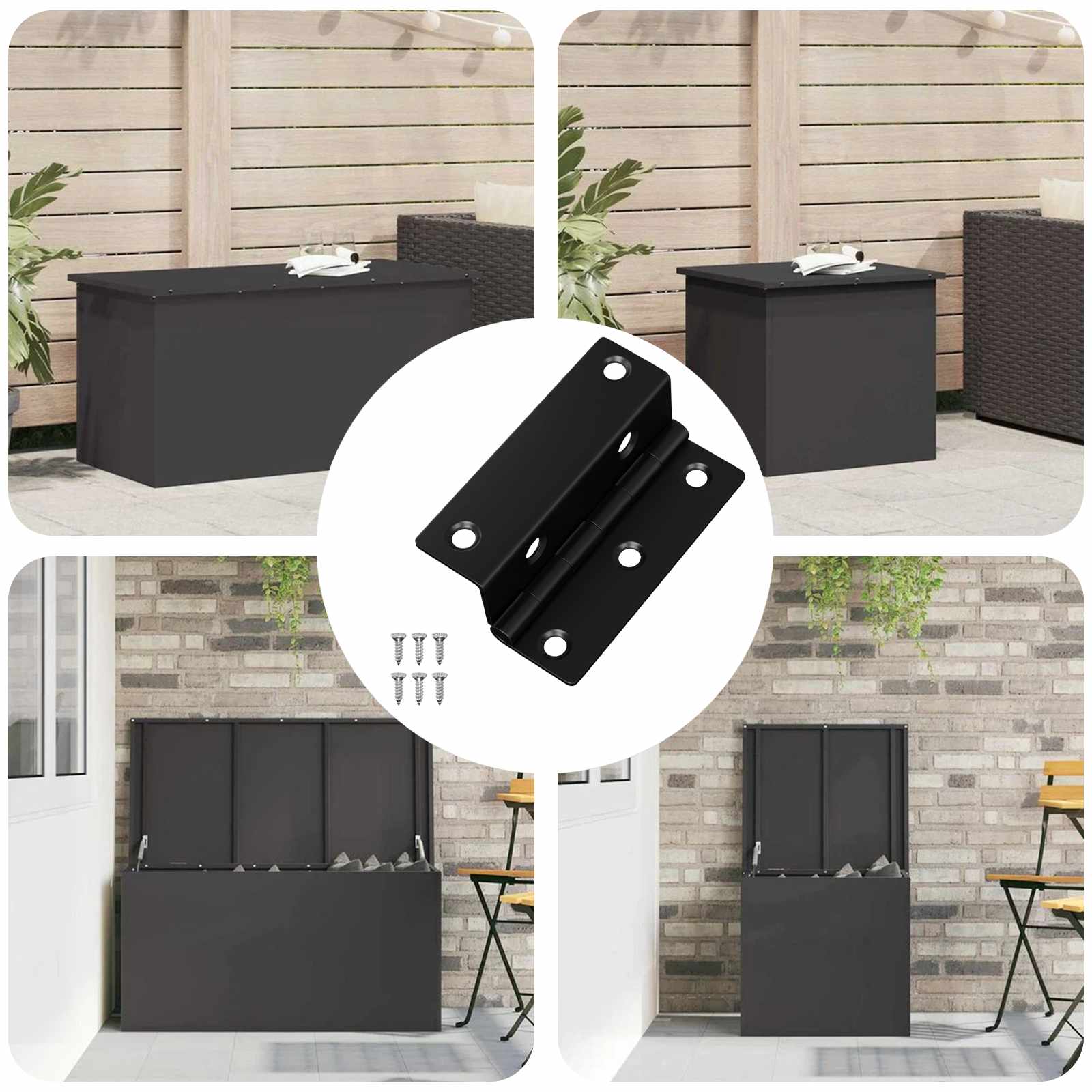 Bisagra 537 pcs Negro 38 x 17 x 60 mm Hierro