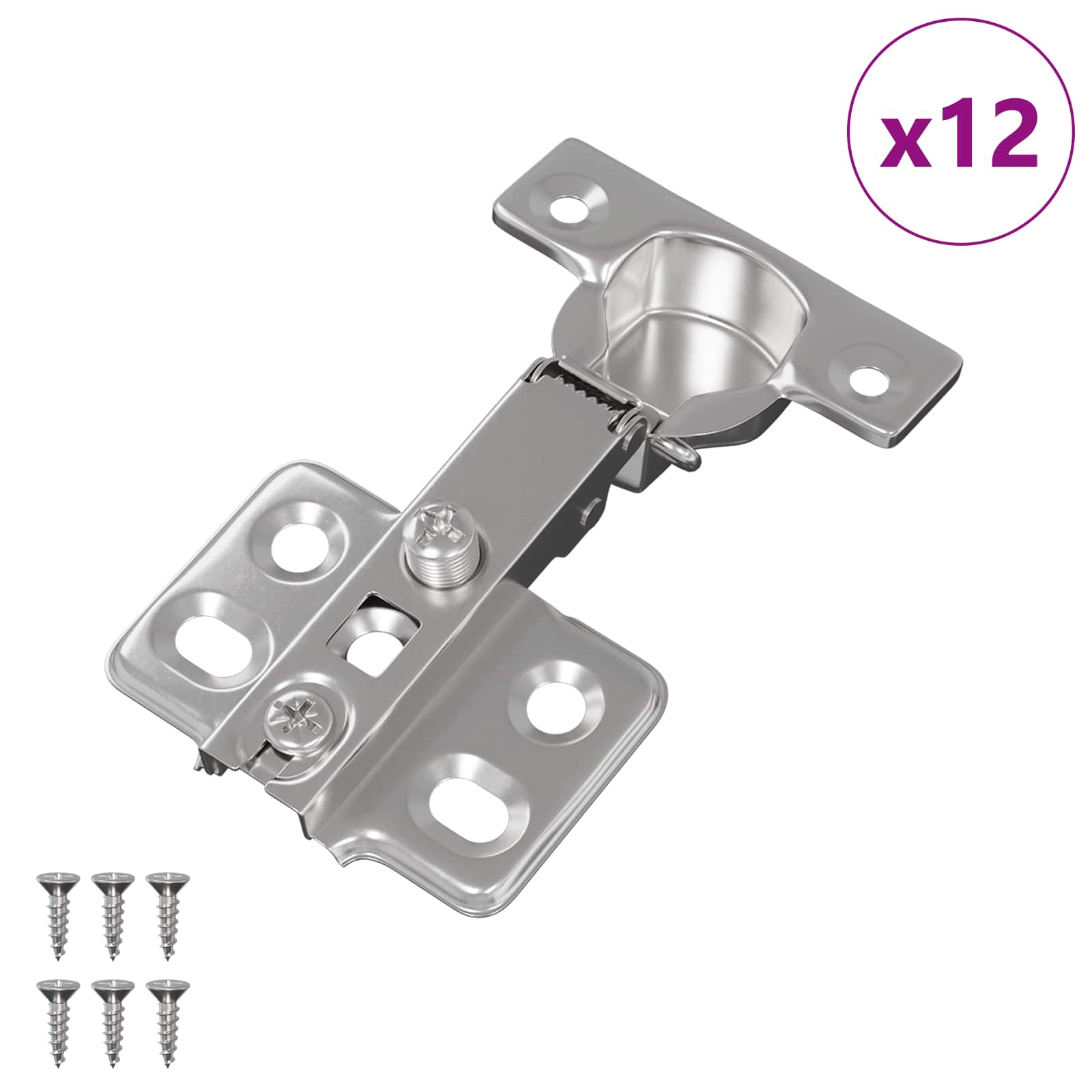 Bisagra 12 pcs Níquel 85 x 52,5 x 9,5 mm Hierro