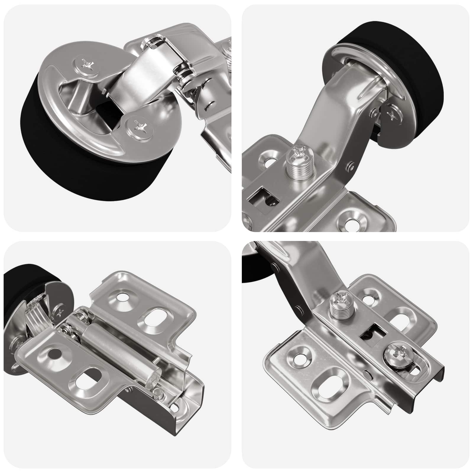 Bisagra 12 pcs Plateado 35 mm Hierro