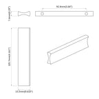 Mango Liso 12 pcs Plateado 105.7 x 7.4 x 15.5 mm Aluminio