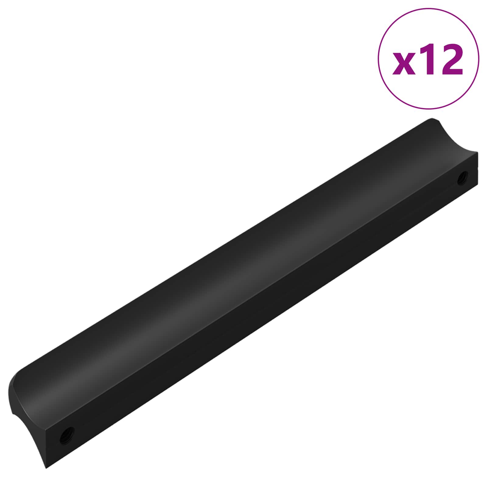 Mango 12 pcs Negro 106 x 7,4 x 15,5 mm Aluminio