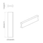 Mango 12 pcs Negro 106 x 7,4 x 15,5 mm Aluminio