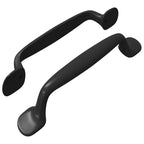 Manija de muebles 2 pcs Negro 130 x 19,4 x 22,3 mm Aluminio