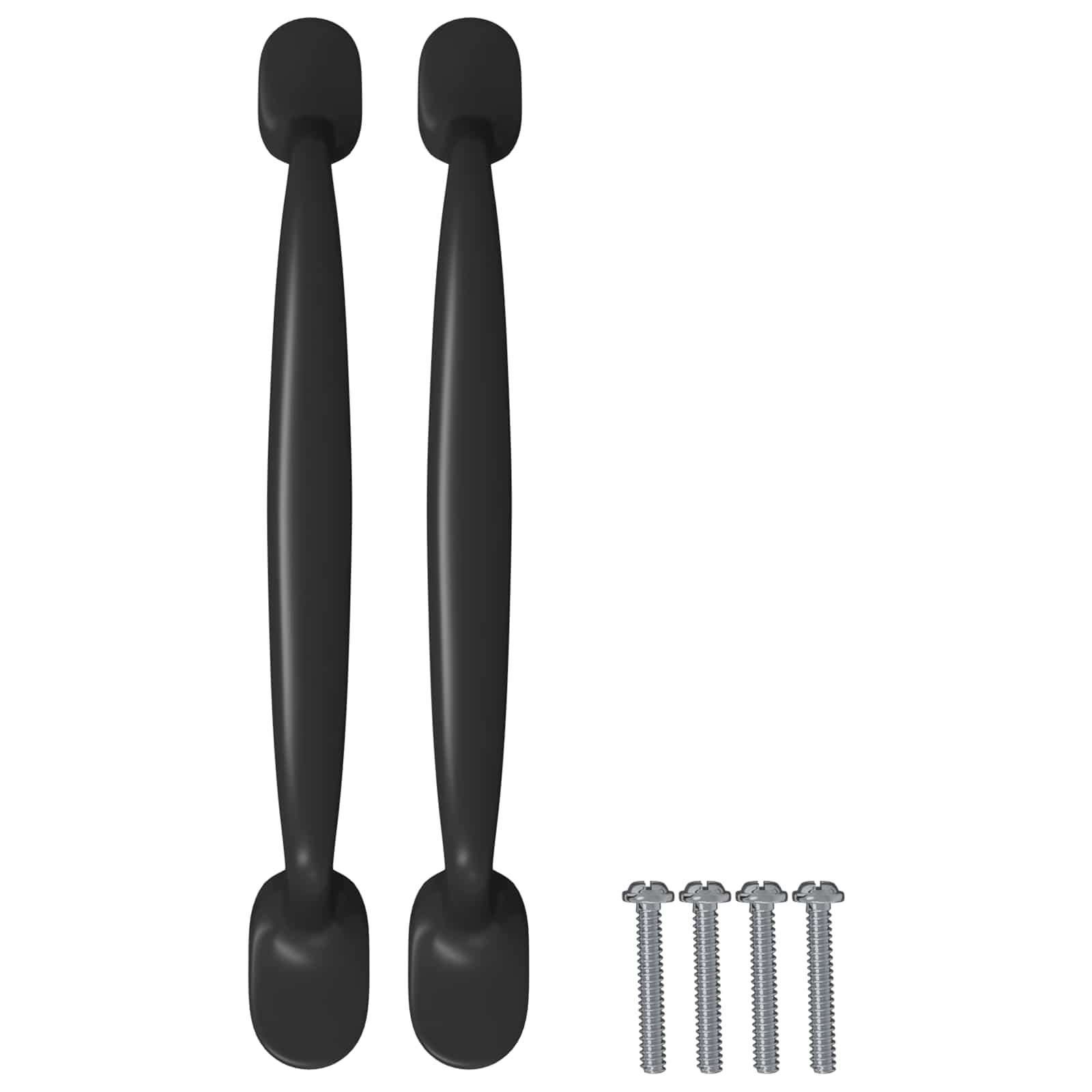 Manija de muebles 2 pcs Negro 130 x 19,4 x 22,3 mm Aluminio