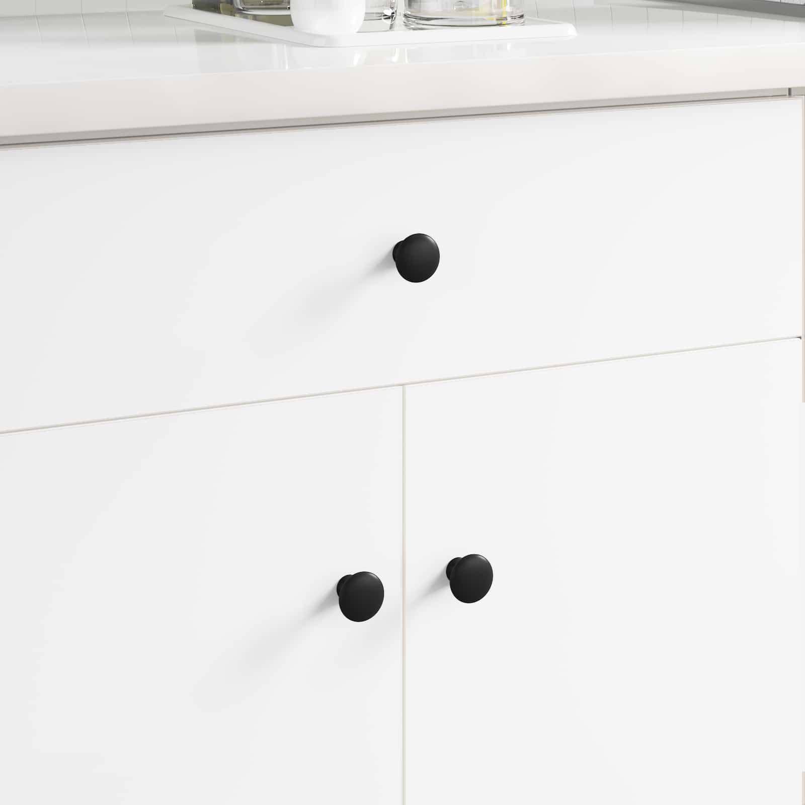 Mango 12 pcs Negro Ø30 mm Aluminio