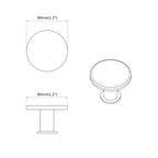 Mango 12 pcs Negro Ø30 mm Aluminio