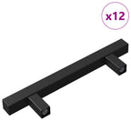 Manija de armario 12 pcs Negro 150 x 12,3 x 35,2 mm