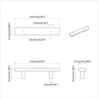 Manija de armario 12 pcs Negro 150 x 12,3 x 35,2 mm