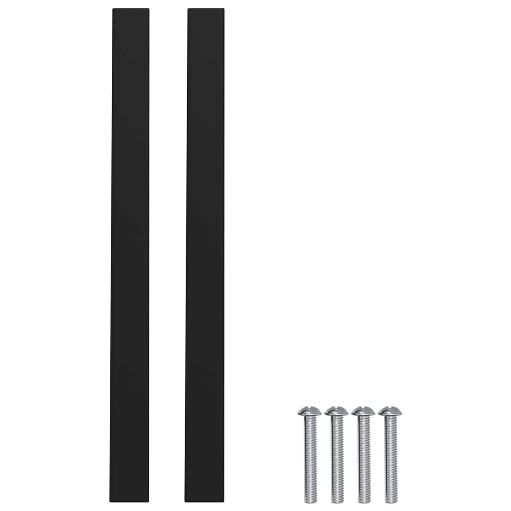 Manija de armario 12 pcs Negro 150 x 12,3 x 35,2 mm