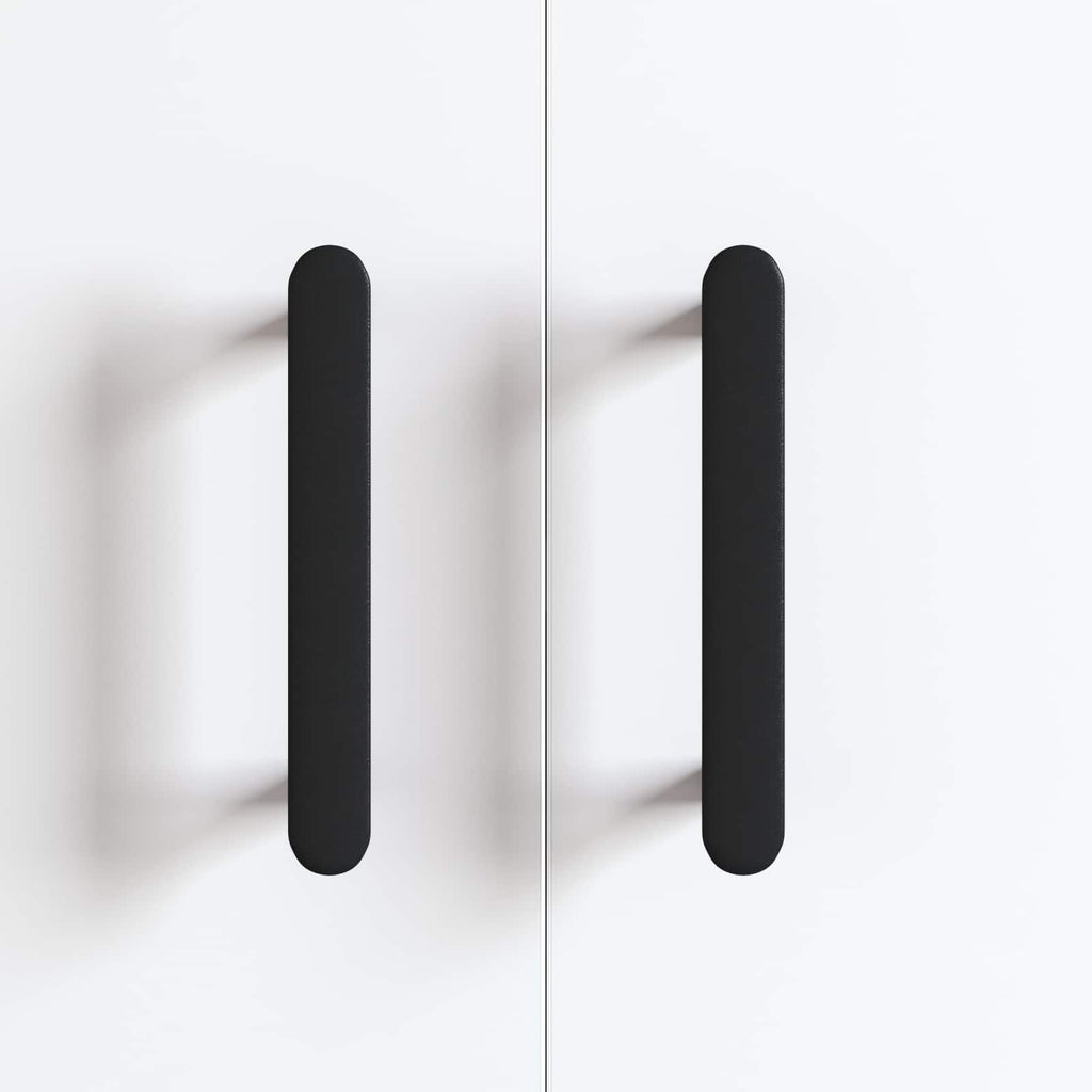 Manija de armario 12 pcs Negro 121 x 16.6 x 28.3 mm Hierro