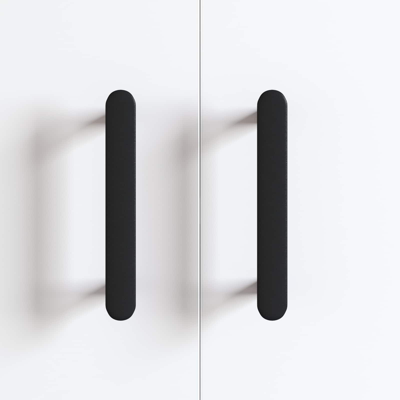 Manija de armario 12 pcs Negro 121 x 16.6 x 28.3 mm Hierro