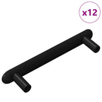 Manija de armario 12 pcs Negro 121 x 16.6 x 28.3 mm Hierro