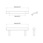 Manija de armario 12 pcs Dorado 150 mm Acero inoxidable