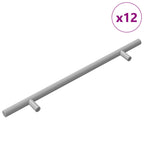 Manija de armario 12 pcs Plateado 300 mm Acero inoxidable