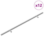 Mango 12 pcs Plateado 500 mm Acero