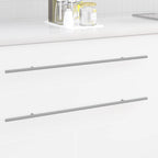 Manija de armario 12 pcs Plateado 700mm Acero inoxidable